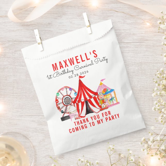 Karnevalsfestival Circus Show Vielen Dank zum Gebu Geschenktütchen (Ausgeschnitten)