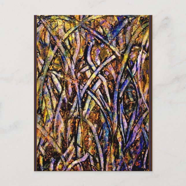 Karnevalsglas-Gras mit orangefarbenem Fungus 2005 Postkarte (Vorderseite)