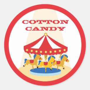 Karnevalskarusseleber Runder Aufkleber