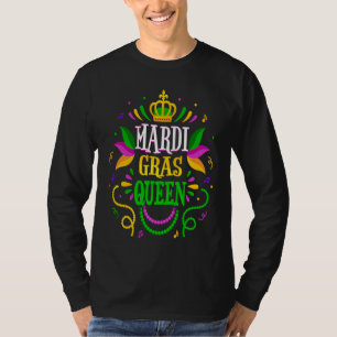 Karnevalsparty-Konfetti-Outfit Mardi Gras Königin T-Shirt