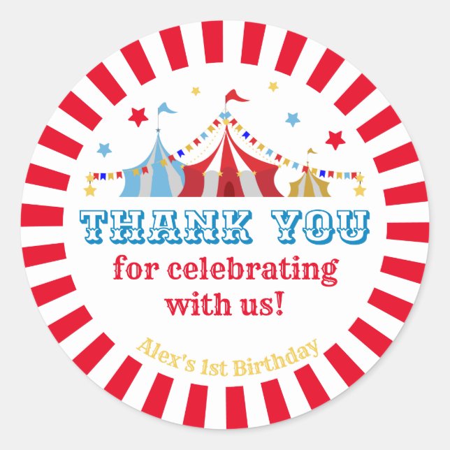 Karnevalsparty Runder Aufkleber (Vorderseite)