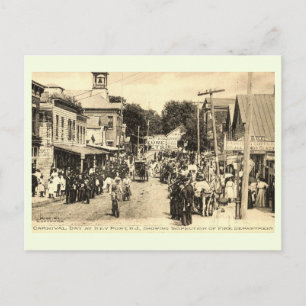 Karnevalstag, Keyport, New Jersey Vintag Postkarte