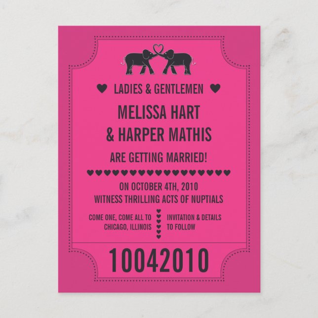 Karnevalstkarte Save the Date Postkarte (Vorderseite)