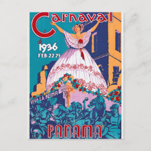 Karnival 1936, 22.-25. Feb., Panama Postkarte