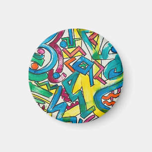 Karnival-Handgemalte abstrakte Kunst Magnet