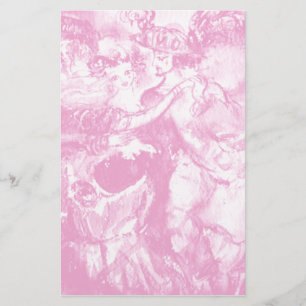 KARNIVEAU, weich rosa weiß Briefpapier