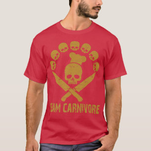 Karnivos Schädelmesser Grillen Spaß Metzgerei rauc T-Shirt