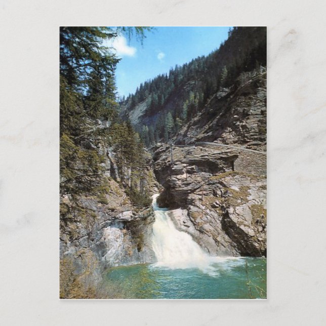 Karnten, Waterfall Postkarte (Vorderseite)
