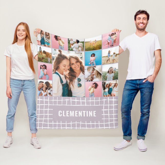 Karo 16 Foto modern minimalistisch elegant Fleecedecke (Beispiel)