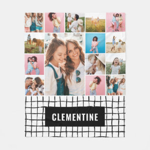 Karo 16 Foto modern, minimalistisch Fleecedecke