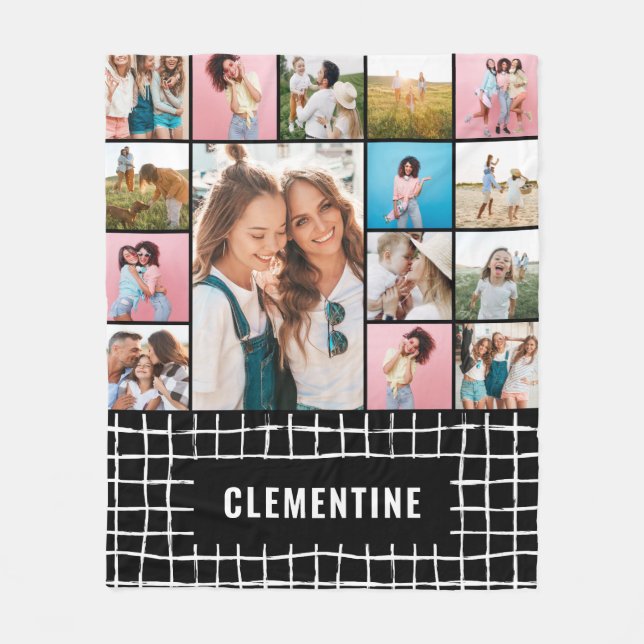 Karo 16 Foto moderne minimalistische Fleece blanke (Vorderseite)
