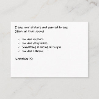 Karo alle zutreffenden visitenkarte