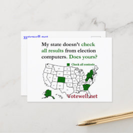 Karo aller Wahlergebnisse mit US-Karte - Postkarte