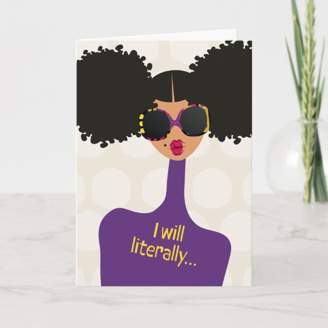 Karo auf Ihre Freunde - ich werde buchstäblich Dankeskarte (Vorderseite)