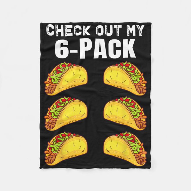 Karo aus meinem Sixpack Funny Taco Boxing Cinco De Fleecedecke (Vorderseite)