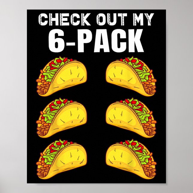 Karo aus meinem Sixpack Funny Taco Boxing Cinco De Poster (Vorne)