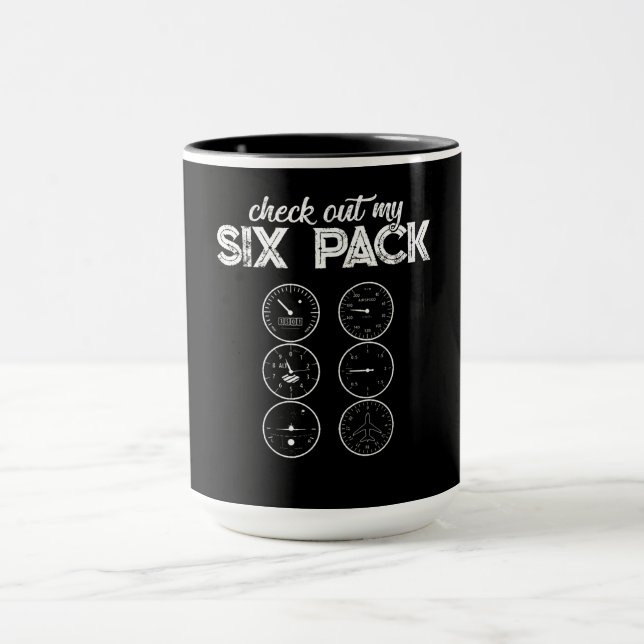 Karo aus meinem Sixpack Pilot Funny Gym Fan Tasse (Zentrum)