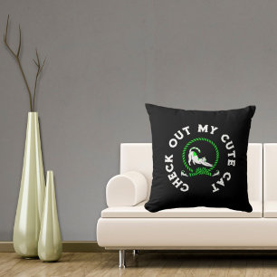 Karo aus meiner Niedlichen Katze Funny Vintag Retr Kissen