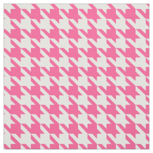 Karo aus rosa und weißem Hahnentrittmuster Stoff
