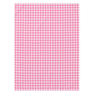 Karo aus rosa und weißem Hahnentrittmuster Tischdecke