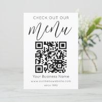 Karo aus unserem Menü Qr Code Schwarz-weiß Chic Mo