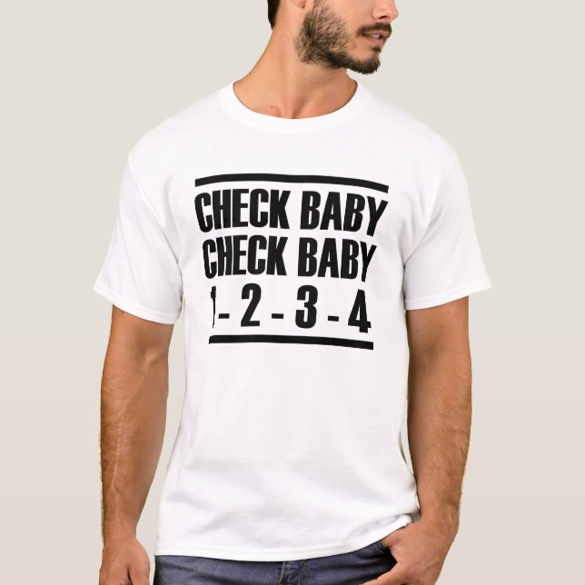 Karo-Baby 1-2-3-4 T-Shirt (Vorderseite)