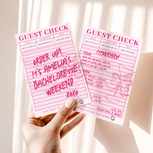 Karo Bachelorette Cocktails Einladung