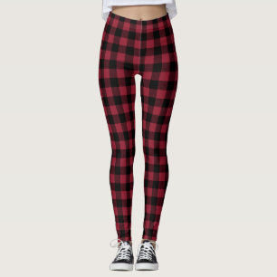 Karo Black and Red Buffalo Leggings