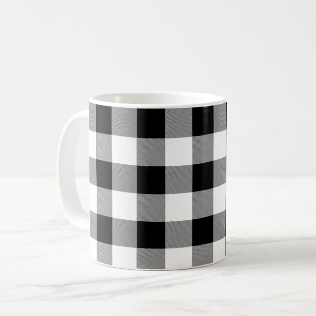 Karo Black and White Buffalo Kaffeetasse (Vorderseite Links)