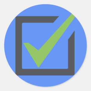 Karo Box Emoji Runder Aufkleber