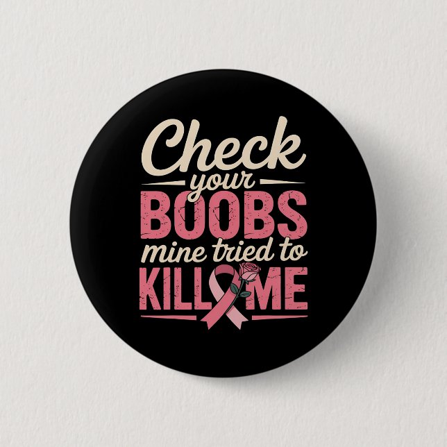 Karo Brustkrebs Button (Vorderseite)