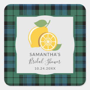 Karo Clan Campbell Tartan Rustikale Brautparty Quadratischer Aufkleber