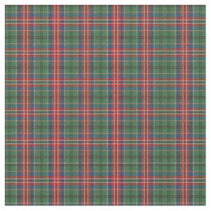 Karo Clan MacCulloch Tartan Grün Rot Blau Karomust Stoff
