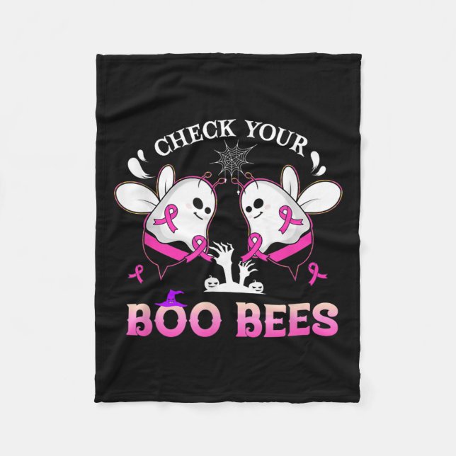Karo Dein Bienenvolk Funny Breast Cancer Halloween Fleecedecke (Vorderseite)