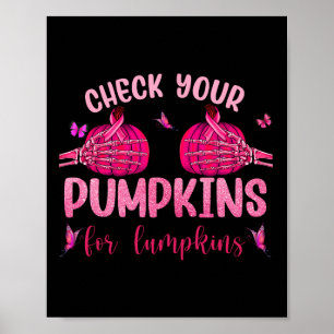 Karo Deine Pumpkins für Lumpkins Skeleton Hand Hal Poster