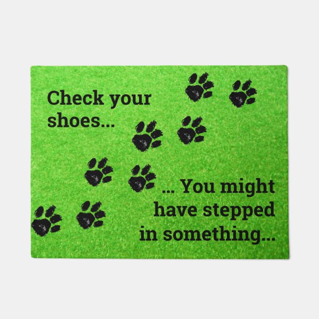 Karo Deine Schuhe Türmatte (Vorderseite)