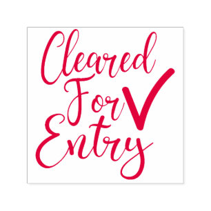 Karo der Temperatur / Zutrittsfrei freigegeben Permastempel