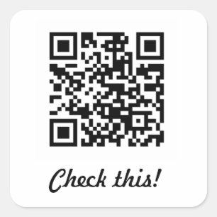 Karo dieser QR Code Quadratischer Aufkleber
