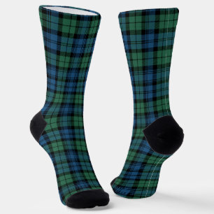 Karo Elegant Campbell Grün Rustikaler Tartan Socken