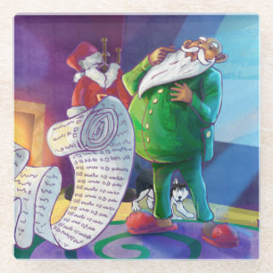 Karo es zweimal malen glasuntersetzer