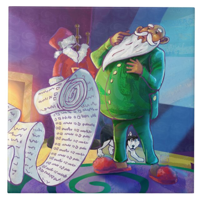 Karo es zweimal Santa Fliese (Vorderseite)