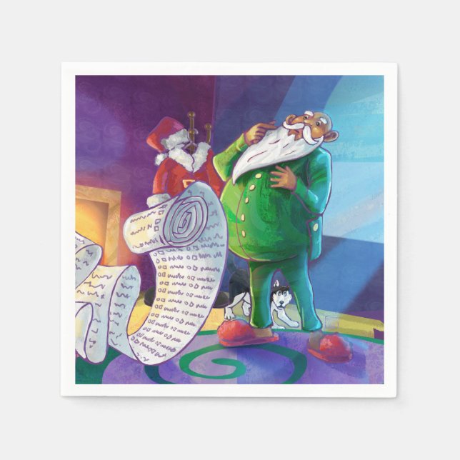 Karo es zweimal Santa Serviette (Vorderseite)