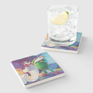 Karo es zweimal Santa Steinuntersetzer