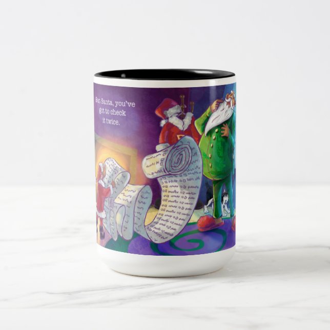 Karo es zweimal Santa Zweifarbige Tasse (Mittel)