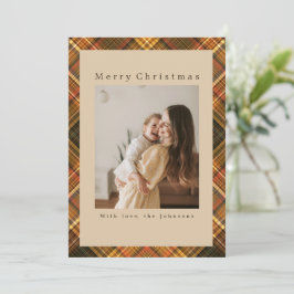 Karo-Foto-Weihnachten Feiertagskarte