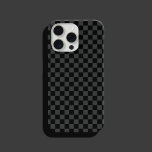 Karo für die schwarz-grauen karierten Quadrate auf iPhone 14 Hülle<br><div class="desc">Platine schwarz-graue karierte Quadrate. Minimalistisches Design der Karo.</div>