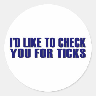 Karo für Ticks Runder Aufkleber
