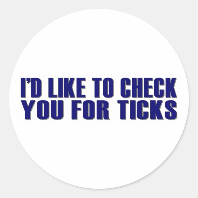 Karo für Ticks Runder Aufkleber (Vorderseite)