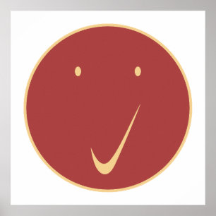 Karo Gesicht - Tick, Cr/Rot. Poster