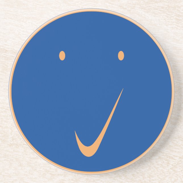 Karo Gesicht - Tick/Orange. Getränkeuntersetzer (Vorne)